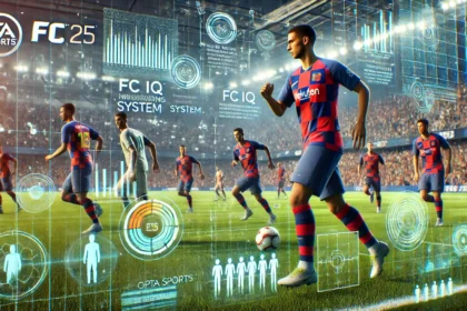 scena dettagliata dal trailer di EA Sports FC 25, evidenziando il nuovo sistema FC IQ in azione