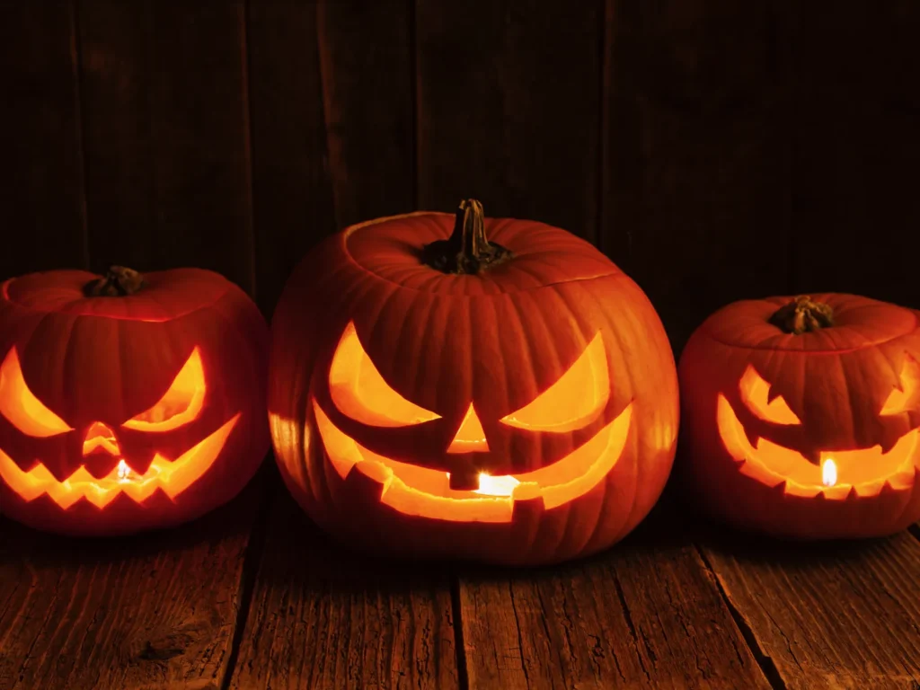 La zucca intagliata, simbolo della festa di halloween nota anche come Jack-o'-lantern